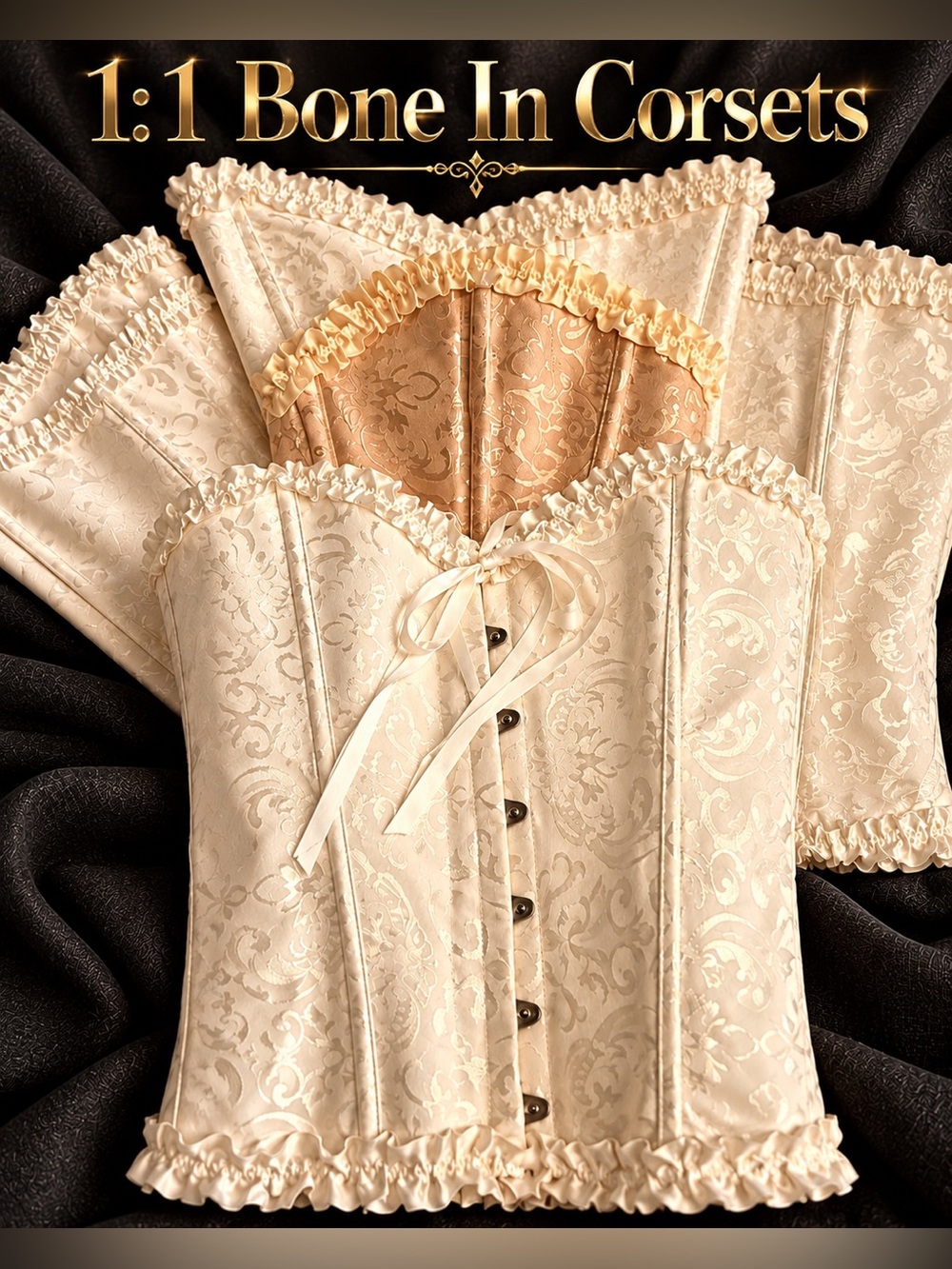 ❣️INVENTORY~ 5 Pc PLUS SIZE Corset Wholesale Reseller Lot XL 3XL 4XL Brocade